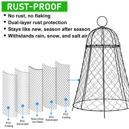 6 Pack Garden Cloches Rustproof Metal Chicken Wire Plant Protectors For Plants