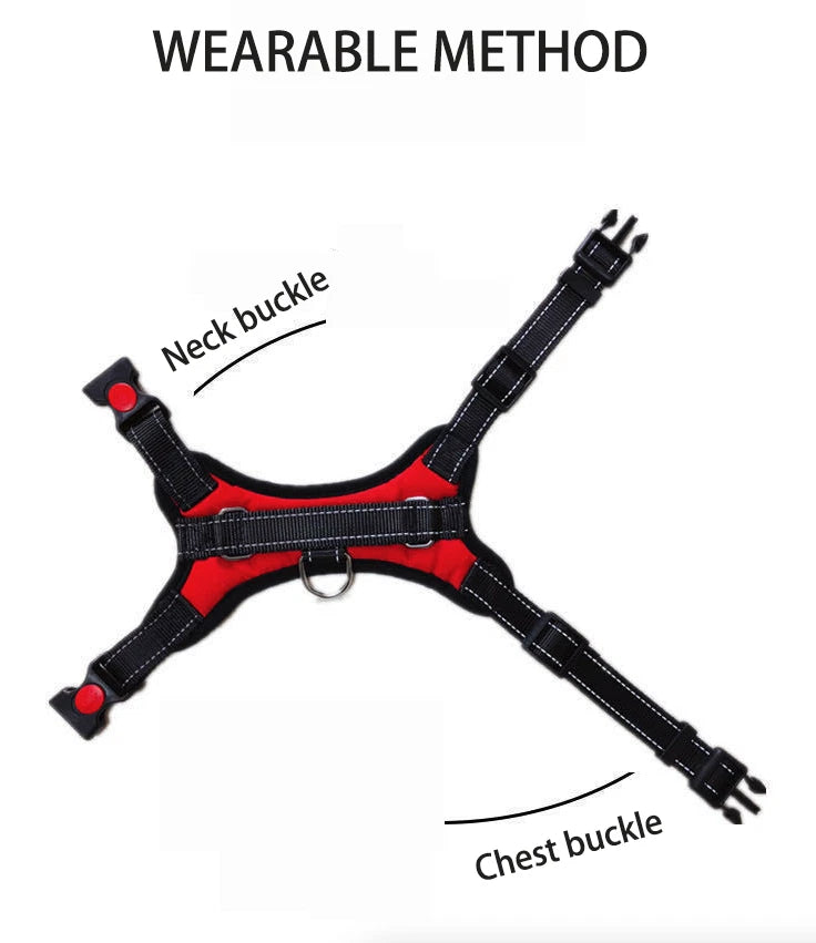 No Pull Dog Pet Harness Adjustable Control Vest Dogs Reflective XS S M Large XXL