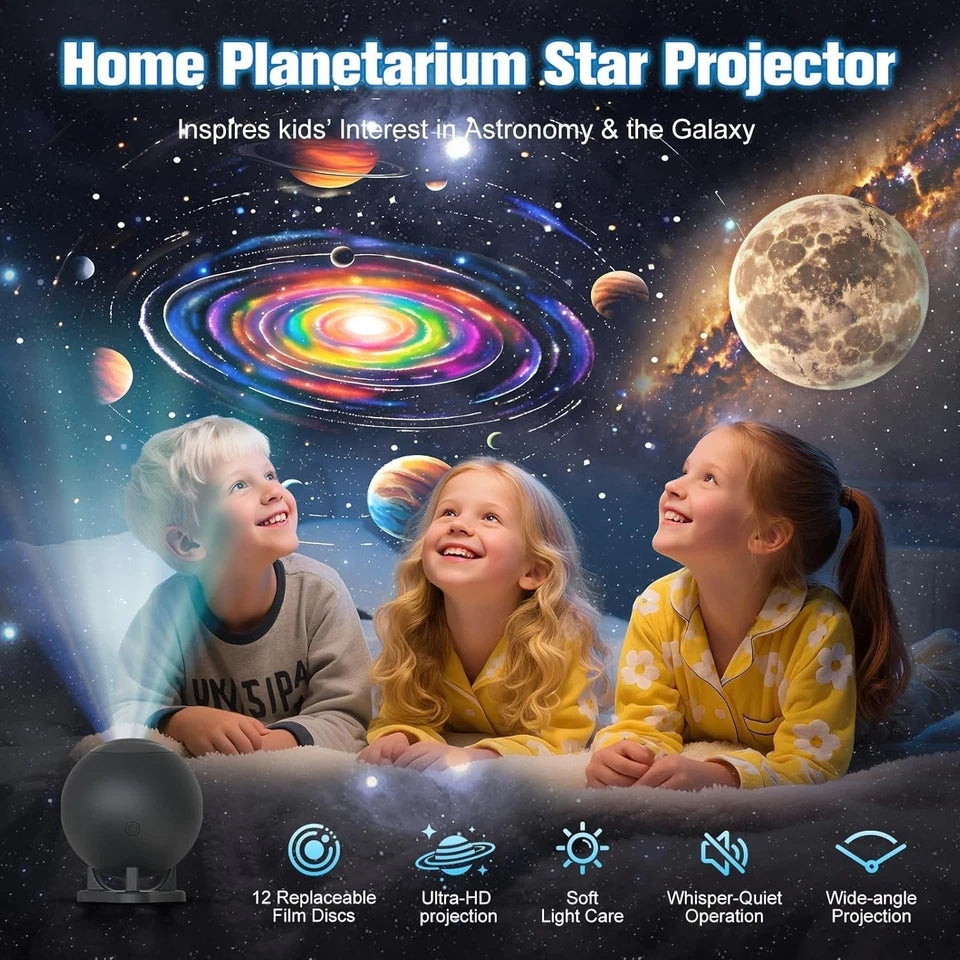 HD Galaxy Star Projector Night Light