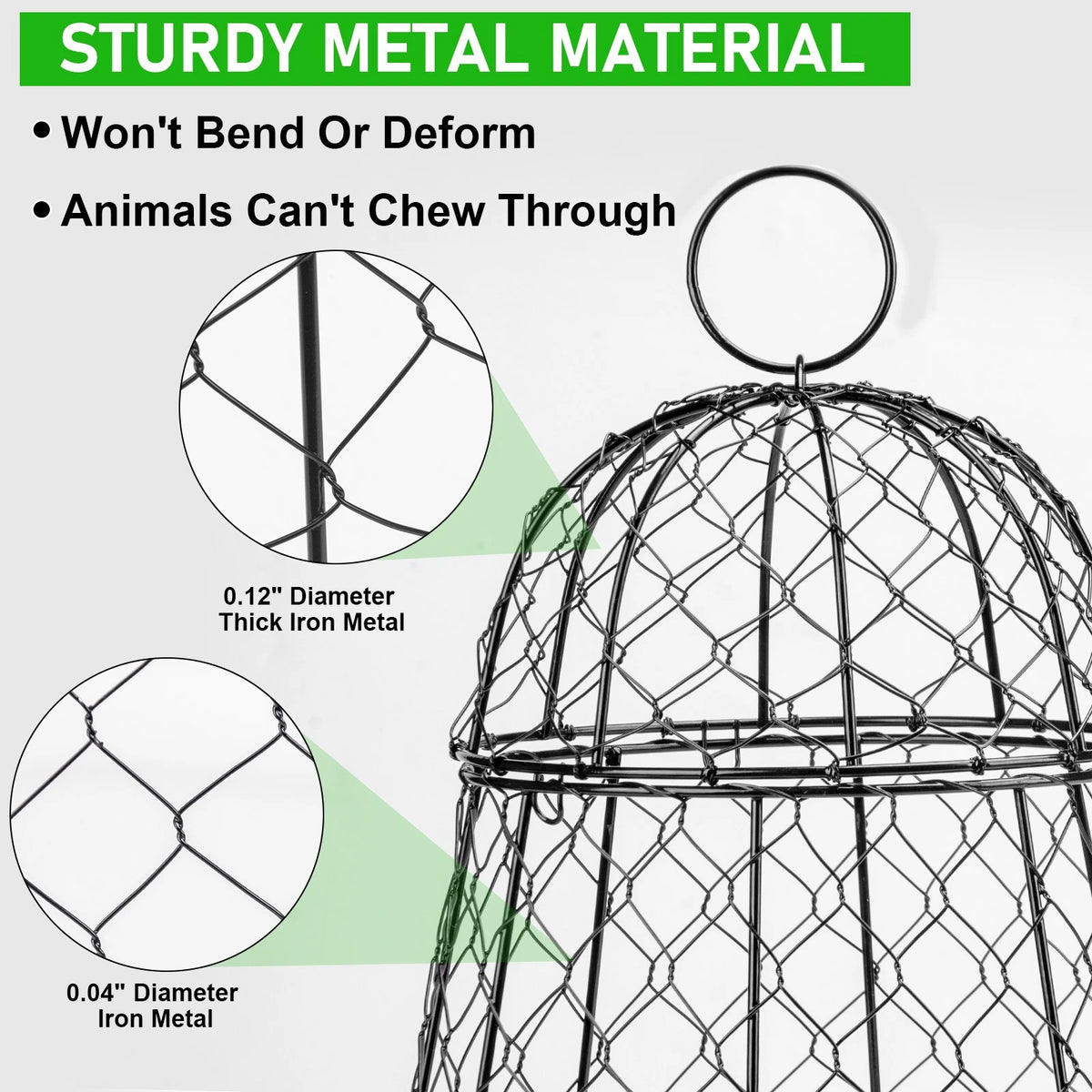6 Pack Garden Cloches Rustproof Metal Chicken Wire Plant Protectors For Plants