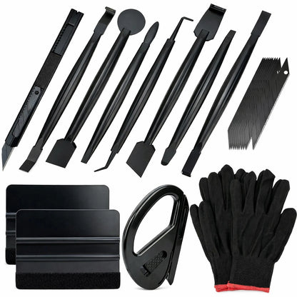 Automotive Pro Vinyl Wrap Kit Install Tool Knife Gloves Car Tint PPF Decal