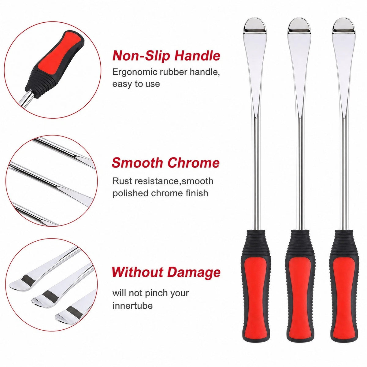 Professional Motorcycle Tire Changing Tool Steel Tire Spoon Lever Iron Tool Kit