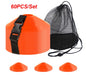 60Pcs Disc Soccer Cones Football Training Field Marking Cross Sports Aids Orange