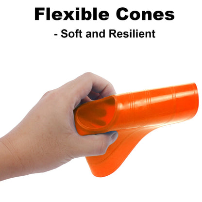 60Pcs Disc Soccer Cones Football Training Field Marking Cross Sports Aids Orange