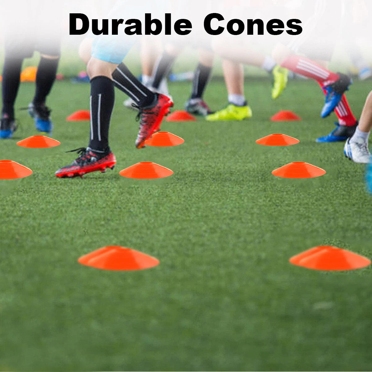 60Pcs Disc Soccer Cones Football Training Field Marking Cross Sports Aids Orange