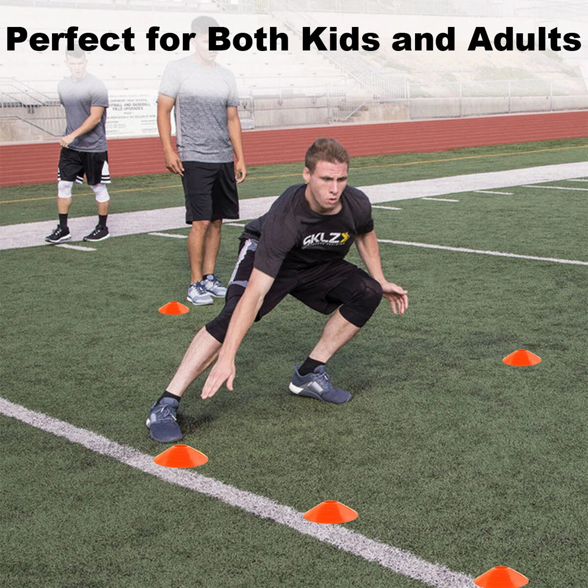 60Pcs Disc Soccer Cones Football Training Field Marking Cross Sports Aids Orange