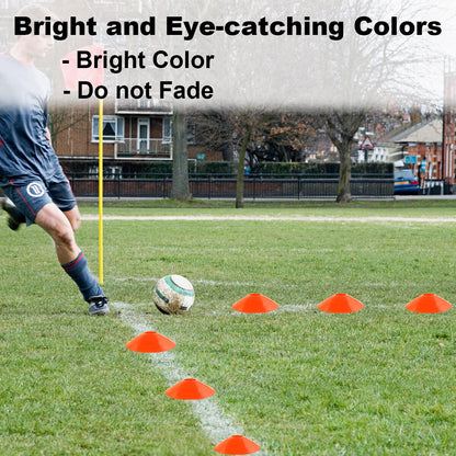 60Pcs Disc Soccer Cones Football Training Field Marking Cross Sports Aids Orange