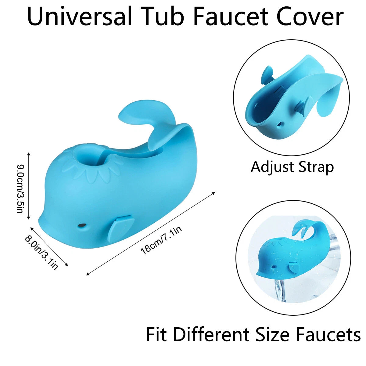Baby Bathtub Spout Cover Safety Bathroom Silicone Faucet Guard Protector for Kid
