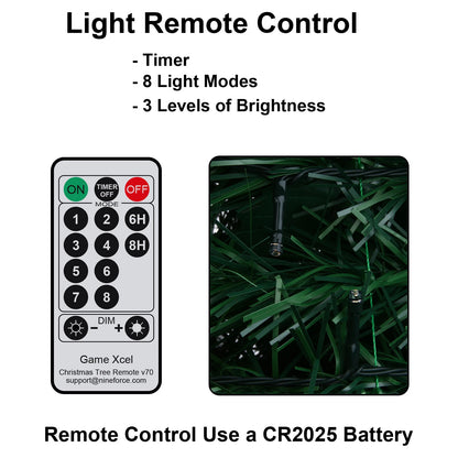 6.5 Ft Pre-lit Pull Up Christmas Tree with Remote & LED Lights For Party Decor