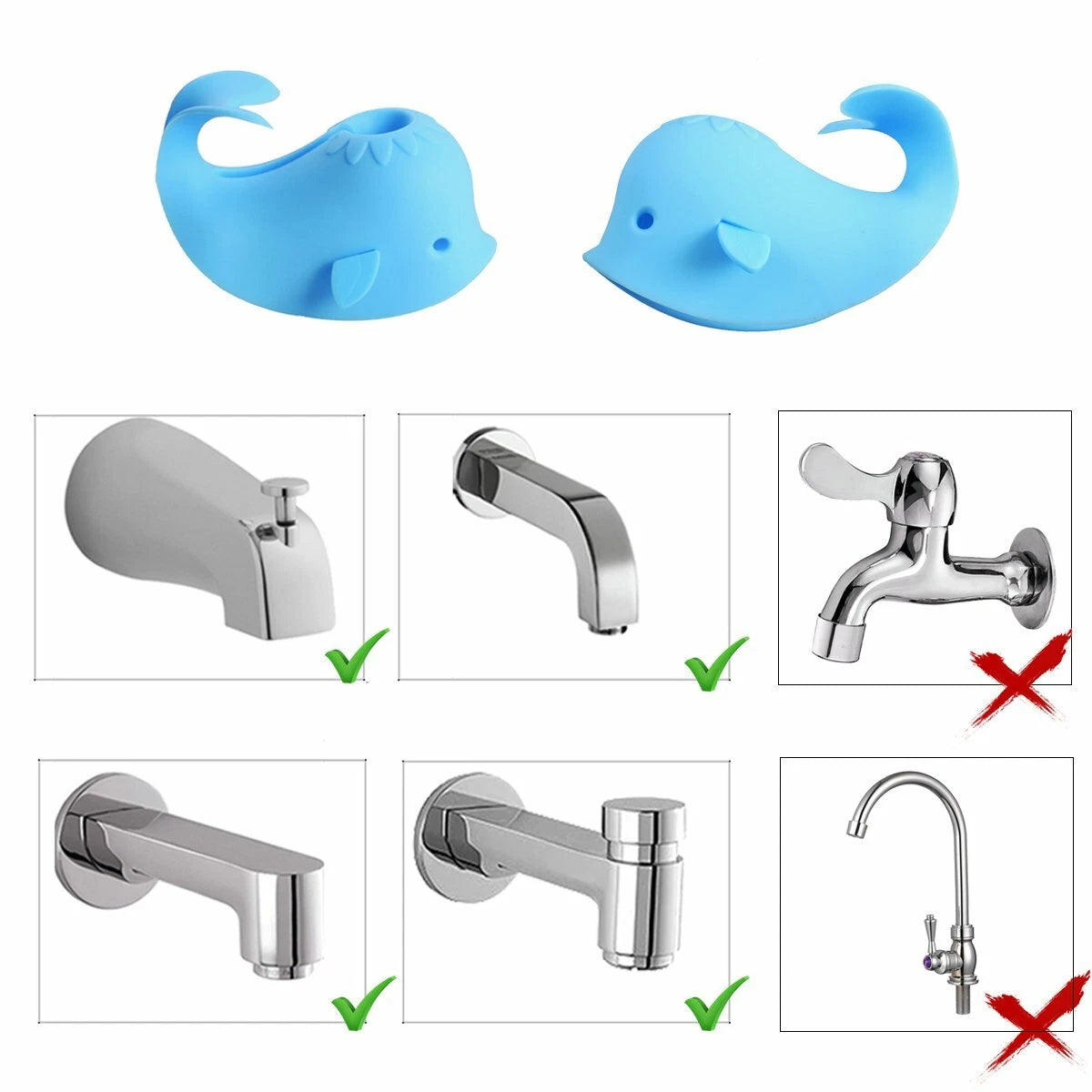 Baby Bathtub Spout Cover Safety Bathroom Silicone Faucet Guard Protector for Kid