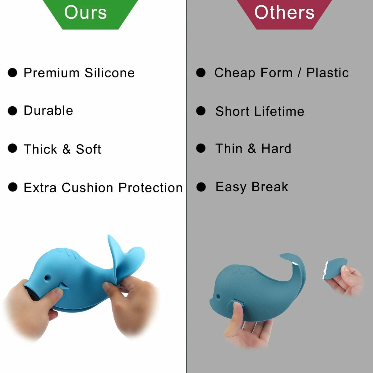 Baby Bathtub Spout Cover Safety Bathroom Silicone Faucet Guard Protector for Kid