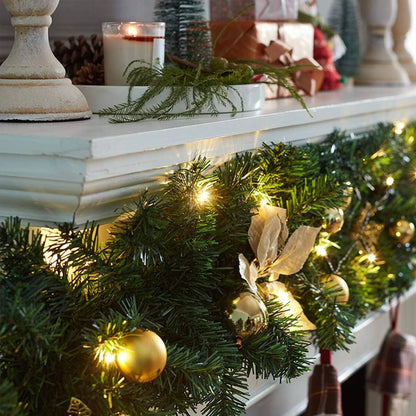 10Ft Artificial Christmas Green Garland Indoor Outdoor Holiday Party Decorations