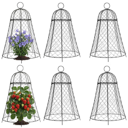 6 Pack Garden Cloches Rustproof Metal Chicken Wire Plant Protectors For Plants