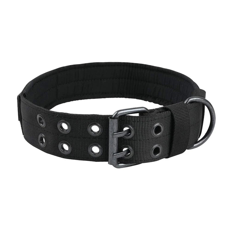 2''Wide Tactical Heavy Duty Nylon Large Dog Collar K9 Military With Metal Buckle