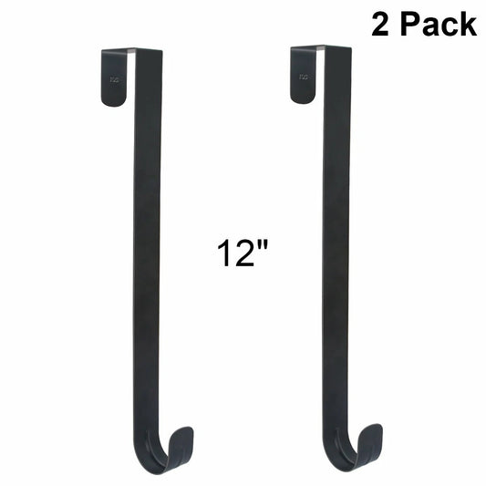 2Pcs 12" Long Over Wreath Metal Hanger Hook The Door Hanger For Front Door Home