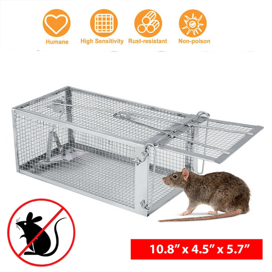 USA Mouse Trap Rat Trap Rodent Trap Live Catch Cage, Easy to Set Up and Reuse