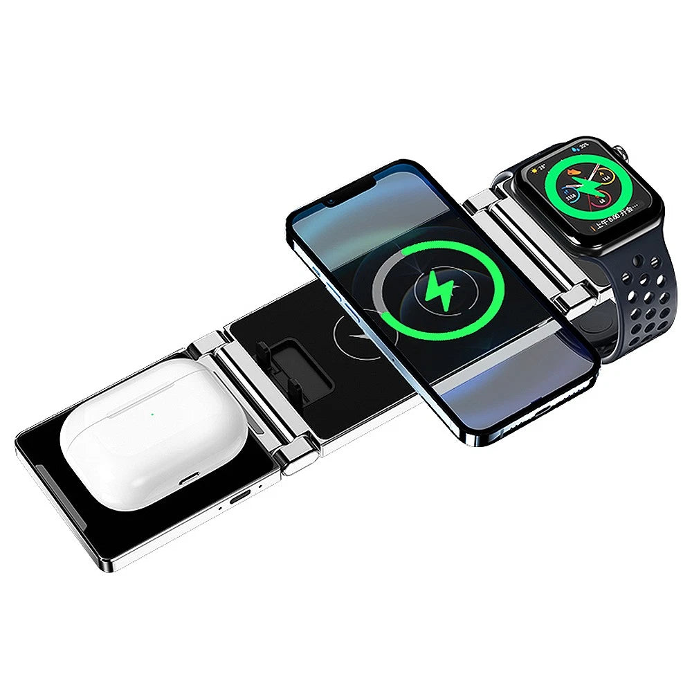 3-in-1 Wireless Charging Station for iPhone, Apple Watch & AirPods