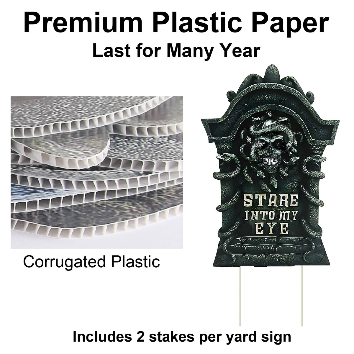 10Pcs Halloween Tombstone Gravestone Decorations Graveyard Headstone Yard Signs