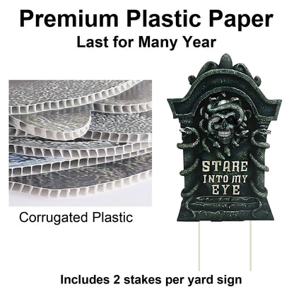 10Pcs Halloween Tombstone Gravestone Decorations Graveyard Headstone Yard Signs