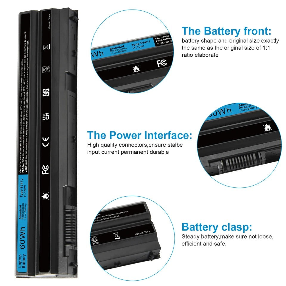 Battery for Dell Latitude T54FJ E6420 E6540 E6440 71R31 E5430 60Wh