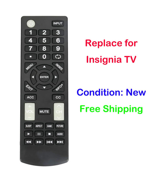 New Replace Remote for Insignia TV NS-39D400NA14 NS-RC4NA-14 NS-RC4NA-16 NS-RC4NA-18