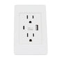 Dual Wall Outlet with USB Ports Charger AC Power Receptacle Plate Panel 15A 120V