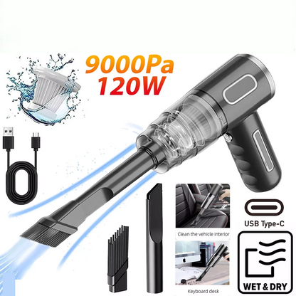 120W Cordless Mini Vacuum Cleaner – Portable Car & Home