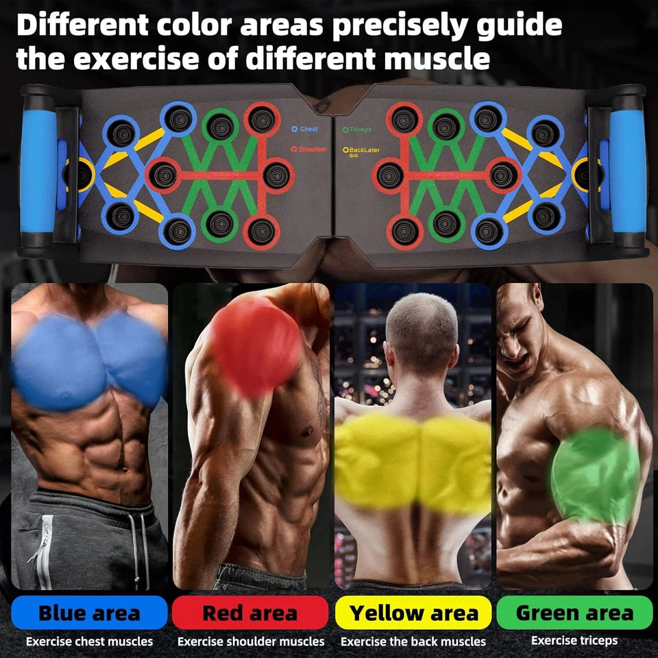 28 in 1 Push Up Rack Board System Fitness Workout Train Home Gym Exercise Stands