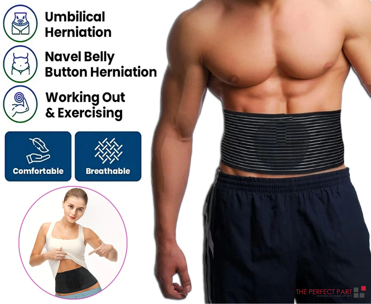 Umbilical Hernia Belt for Men and Women Abdominal Support Binder with Compress