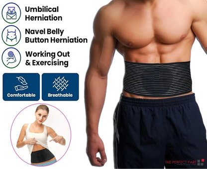 Umbilical Hernia Belt for Men and Women Abdominal Support Binder with Compress
