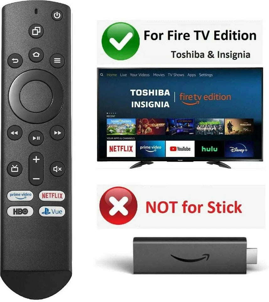 Toshiba fire TV IR New replace Remote Control CT-RC1US-19 CT-RC1US-21 55LF621U21
