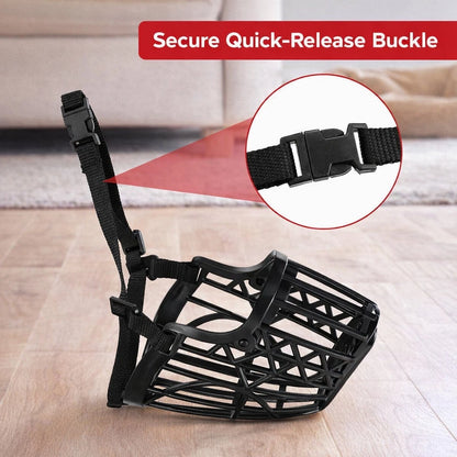 Large Pet Dog Basket Muzzle Mouth Cover Mesh Cage No Barking Biting Chewing USA