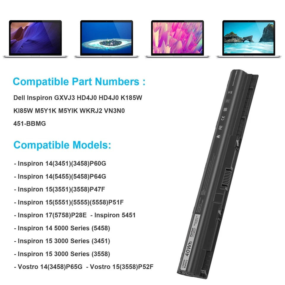 M5Y1K Laptop Battery 40Wh For Dell Inspiron 3451 5455