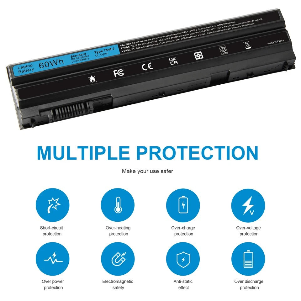 Battery for Dell Latitude T54FJ E6420 E6540 E6440 71R31 E5430 60Wh