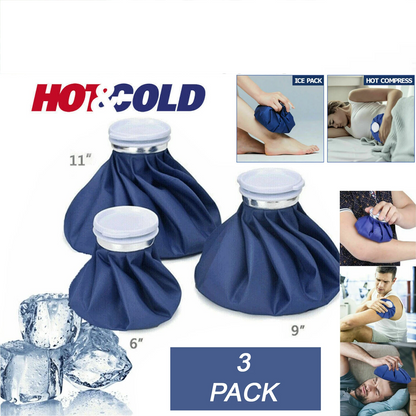 3PCS Ice Bags Packs Knee Neck Reusable Cold Relief Pain Headache Sport Injury