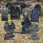 10Pcs Halloween Tombstone Gravestone Decorations Graveyard Headstone Yard Signs