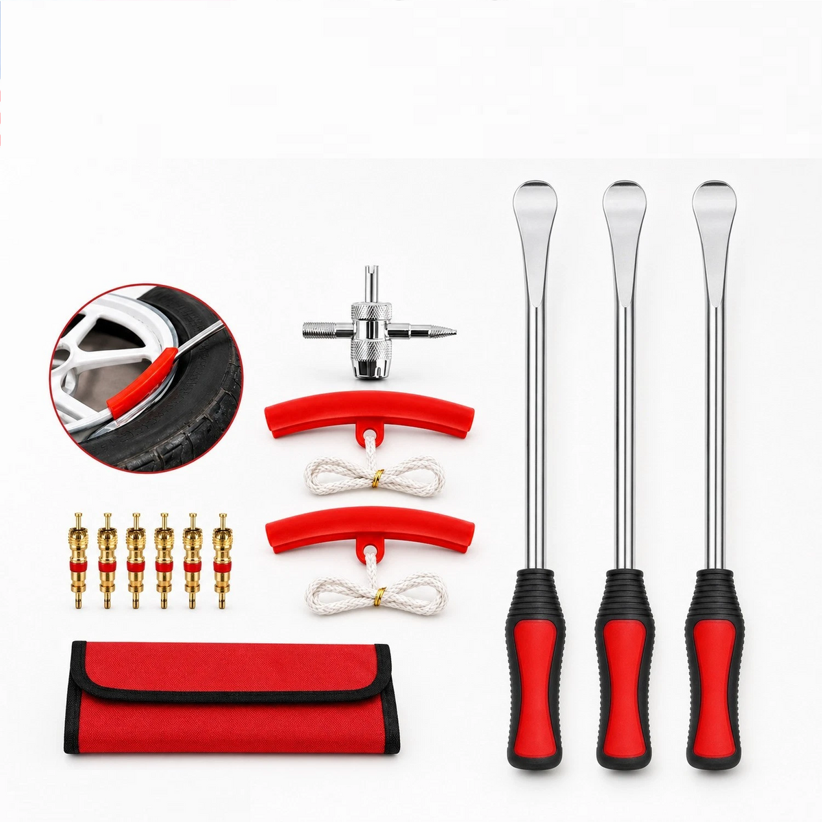 Professional Motorcycle Tire Changing Tool Steel Tire Spoon Lever Iron Tool Kit