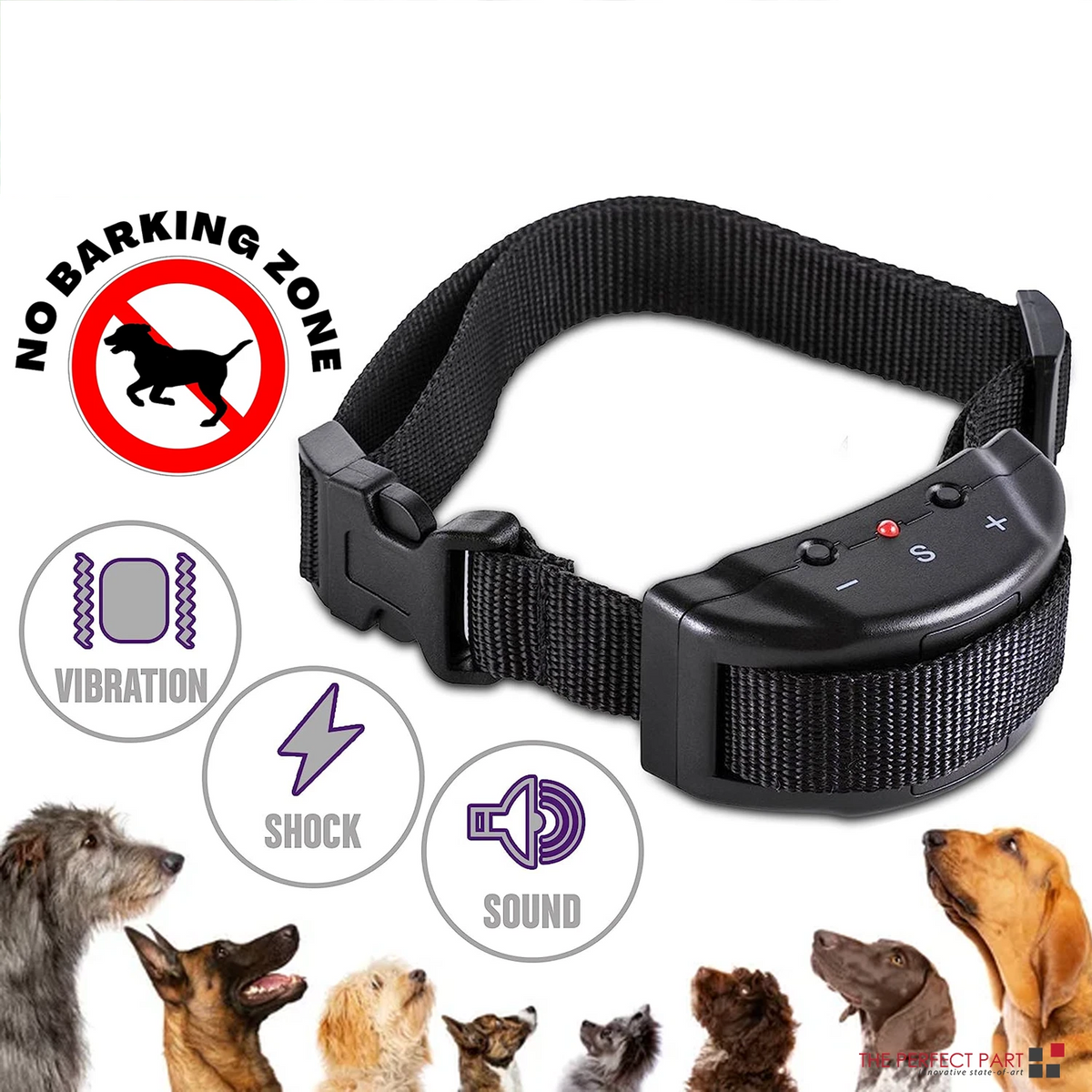 Automatic Anti Bark Barking Dog Shock Control Collar Device Large Medium Small