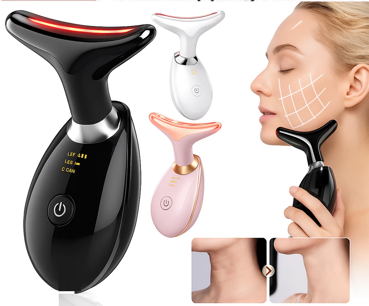Neck Face Lifting Massager Skin Tighten Device LED Anti Wrinkle Double Chin