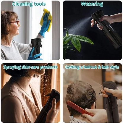 Continuous Mist Hair Spray Bottle Barber Water Sprayer Salon Plant Mister