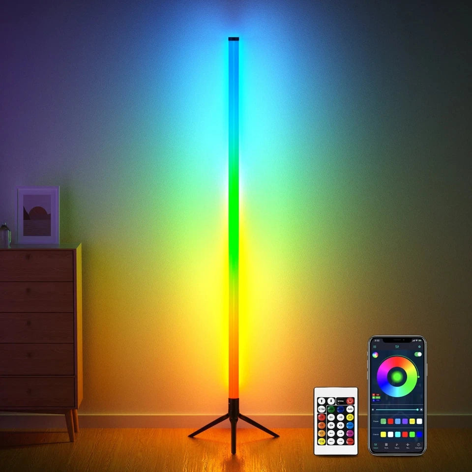 56" RGB LED Corner Floor Lamp